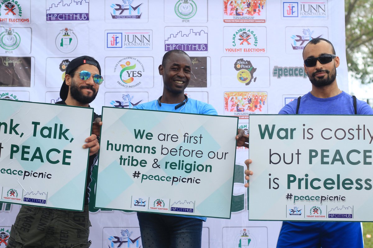 HipcityHub's tweet photo. Yesterday at the #PeacePicnic organized by @HipcityHub, @cave_2019 &amp; @MercyEbute and other partners we took time to educate youths on the importance of peace promotion, stereotyping as conflict triggers. #AbujaTwitterCommunity @ossap_sdgs @NGYouthSDGs https://t.co/3N8htsWylW