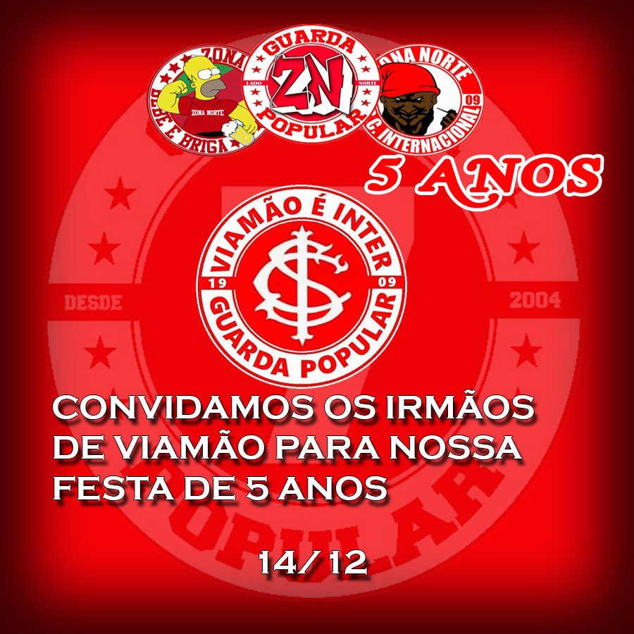 ZONANORTE1909's tweet photo. Salve @PopularViamao esperamos por vocês pra curtir A MAIOR FESTA DA ZONA NORTE!

Guarda Popular Zona Norte 
Os Diabos Vermelhos. https://t.co/nBqTT3XYVP