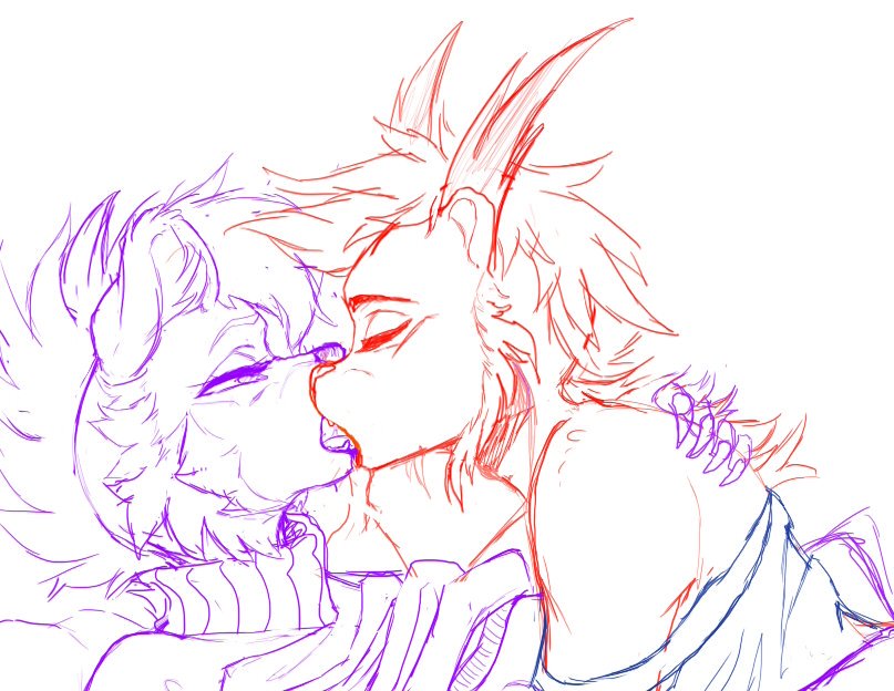 Poofy_Fluffkins's tweet photo. This is going to be the gayest thing I've ever drawn https://t.co/BeQXqe4WPw
