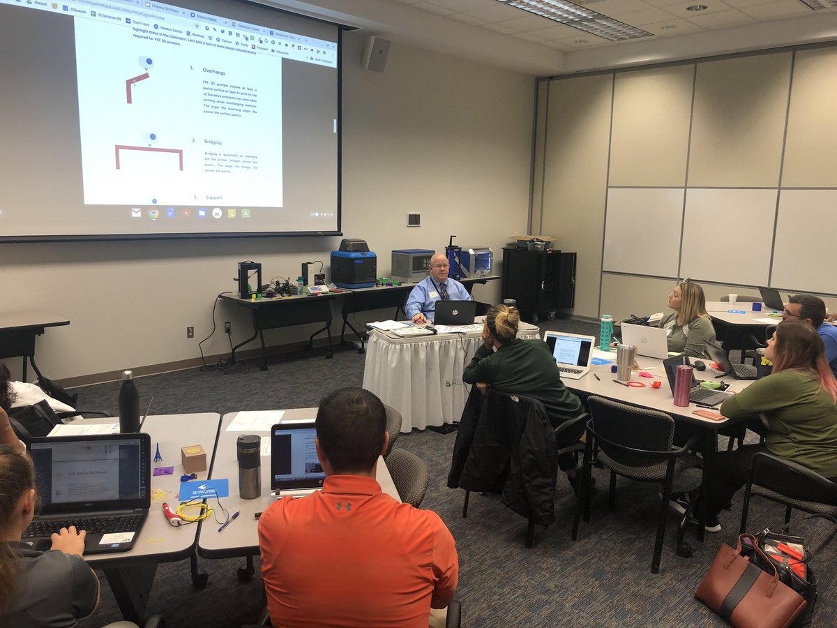 A special thank you to <a href="/andrewmmann/">Andy Mann</a> for presenting  3D printing <a href="/SaginawISD/">Saginaw Intermediate School District</a>  for our 2019 Fall Classroom Maker training. As usual, thanks to the <a href="/REMCAssociation/">REMC Association</a> for making this happen. #cmakers #remcrits
