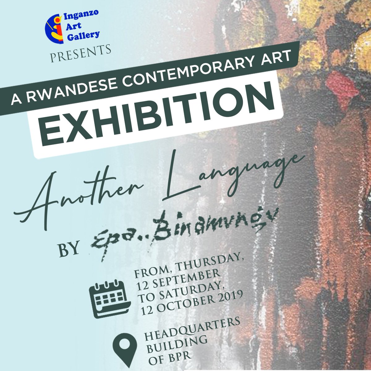 Inganzo_Arts's tweet photo. #RwOT 10 days left before the end of the exhibition #AnotherLanguage. 
Happening at the BPR Headquarters (BPR Atlas Mara),
Open everyday from 10am to 8pm.

Don't miss out. https://t.co/xjNW2zXRdn