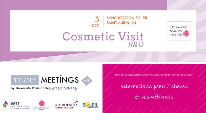 synchroSOLEIL's tweet photo. A l'occasion des événements Cosmetic Visit R&amp;D et TechMeeting#8-interactions peau/cheveu et cosmétiques jeudi 3 octobre, SOLEIL reçoit 70 participants, entreprises &amp; laboratoires de recherche du secteur cosmétique
Avec nos partenaires @CosmeticValley @SATTSaclay @UnivParisSaclay https://t.co/TKQE6YfGVx