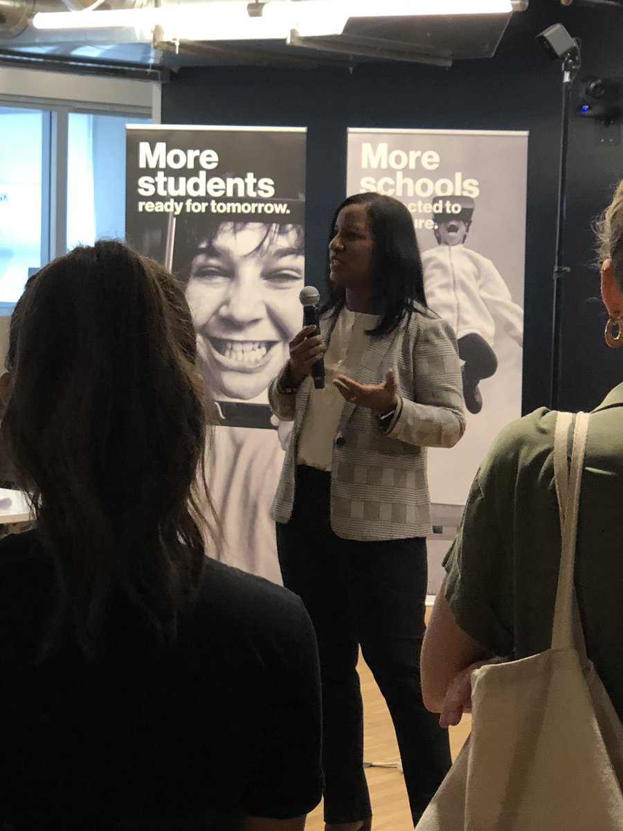 KGCLE's tweet photo. Verizon is changing education. “We don’t wait for the future. We build it.” #FirstIn5G @ILEADSTEM @breakthroughcle @JustinaNixon #dpvils @ThePrepsVILsCLE #BreakthroughAllOdds https://t.co/4MnEzAcEwC