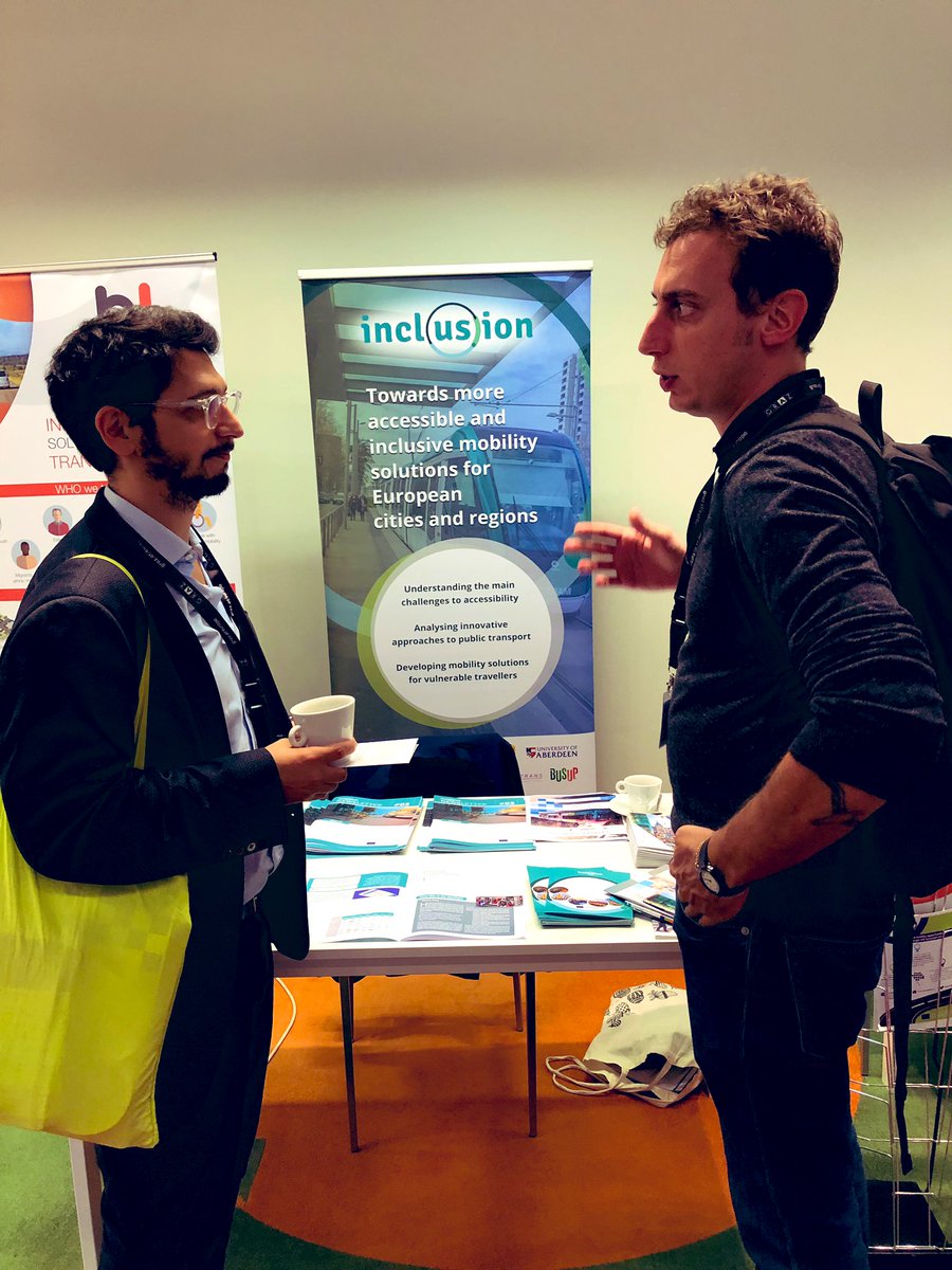 We are at #CIVITAS2019 together with @HiReachEU @StarsH2020 and @MoTiV_Project.  Pass by our stand @CIVITAS_EU #transportPoverty #inclusion #accessibility