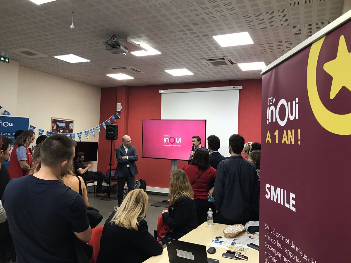 Plus de 150 agents de #TGVSudOuest réunis aujourd’hui pour fêter l’anniversaire de <a href="/TGVINOUI/">TGV INOUI</a>