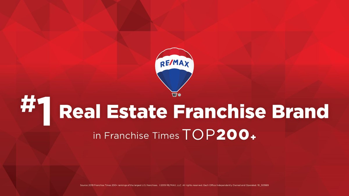 remax's tweet image. RE/MAX is named the number one Real Estate Franchise Brand for the 11th straight year in the @FranTimes Top 200! That's #REMAXHustle in action. 🏆 #TopBrand #RealEstate #FranchiseTimes rem.ax/Top200