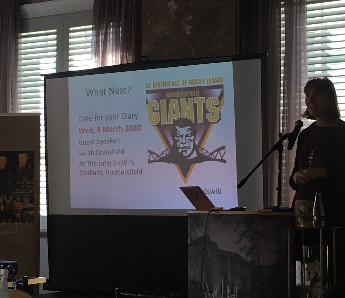 Fantastic lunch time event at <a href="/ManorLindley/">Manor House Lindley</a> with the <a href="/Giantsrl/">Huddersfield Giants 🐮🔔</a> @Giants_Biz <a href="/MidYorksChamber/">MidYorkshireChamber</a> Women In Business #GiantsWIB 

The very brilliant <a href="/SDransfield/">Sarah Dransfield</a> - @lauracranetrust Ambassador, model and mentor will be guest speaker at the next event, so definitely not to be missed 💜