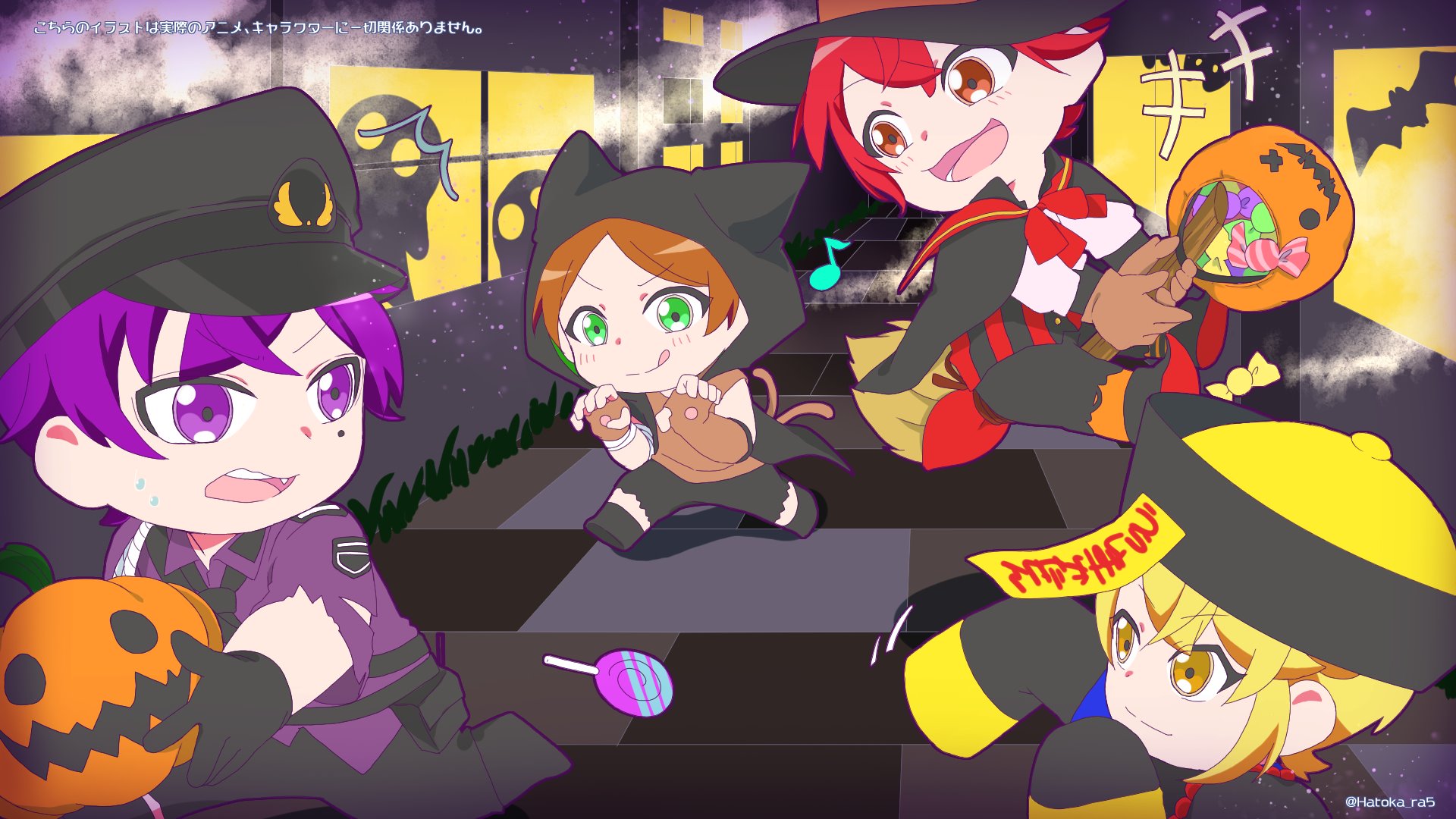 Twitter 上的 はトか ハロウィンを楽しんでいる浦島坂田船の日常の皆さんを描いてみました 地上波放送おめでとうございます イラストは本編に無関係です 浦島坂田船の日常 T Co Evhgud1u8y Twitter