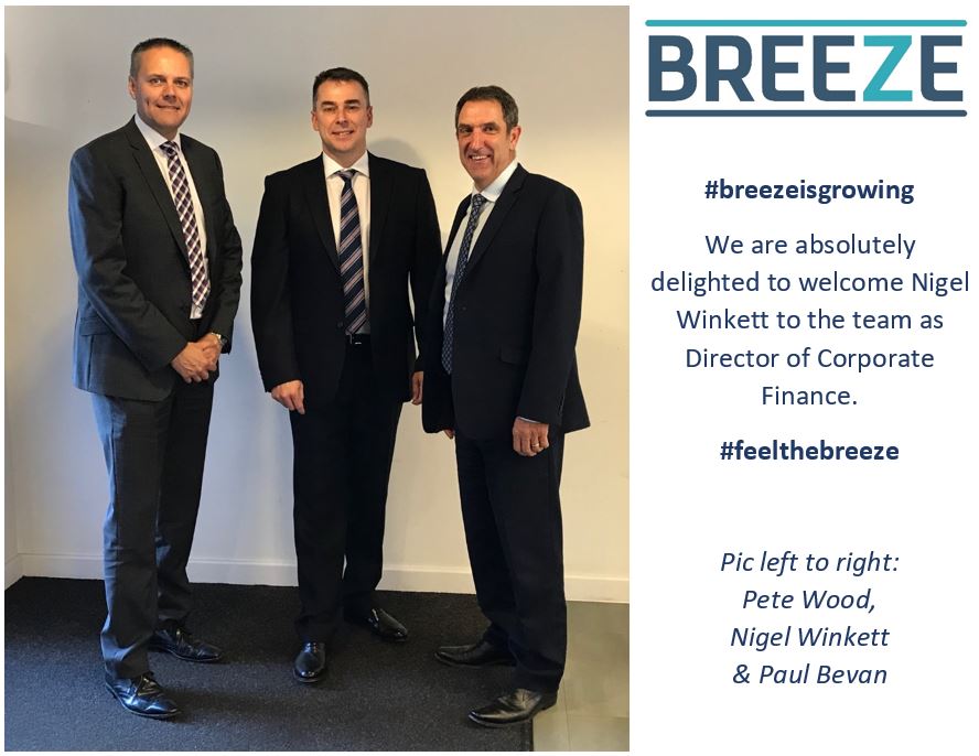Welcome to #TeamBreeze Nigel Winkett, it is wonderful to have you join us!