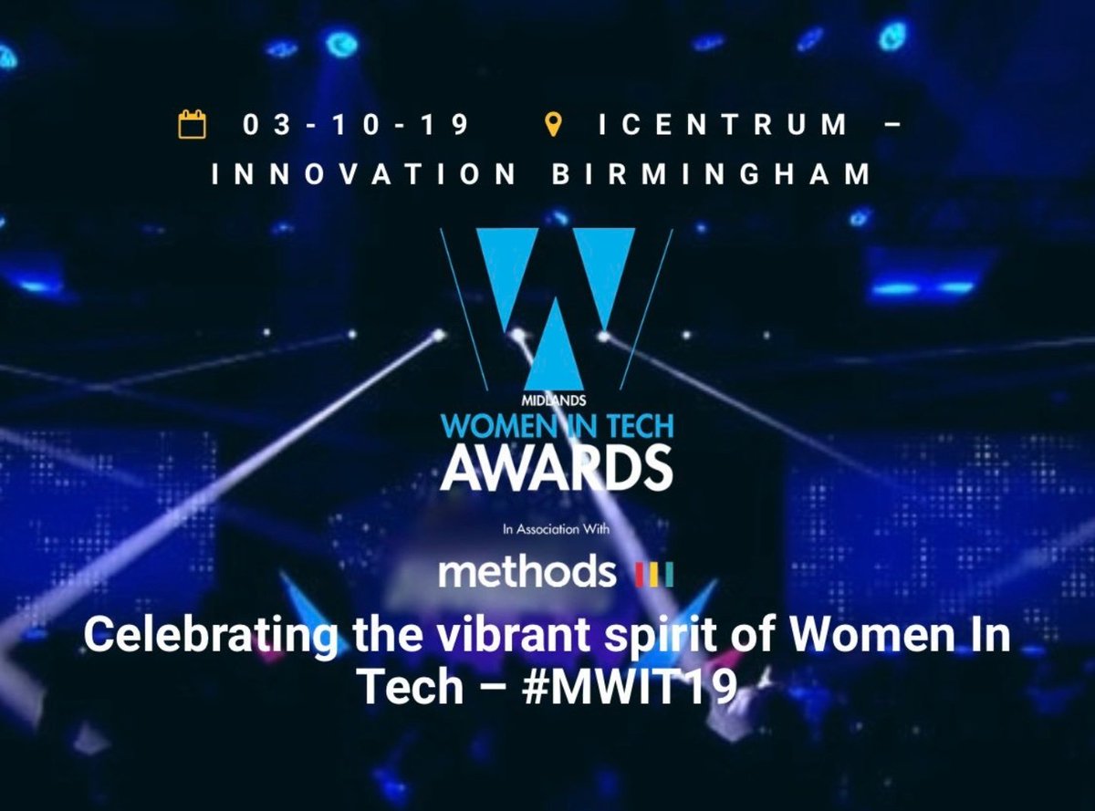 Not long to go before we celebrate the amazing women in tech at the inaugural <a href="/WITAwards/">Women In Tech Awards</a> in association with <a href="/MethodsDigital/">Methods</a> - who is super excited like us? - hope you have all picked out your outfits for tomorrow #MWIT19
