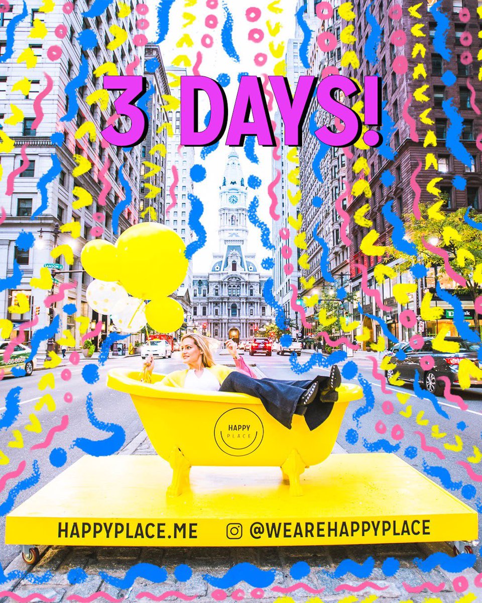 LiveNationPhila's tweet photo. It's a colorful week!🌈 ☀️☺️ We can't wait for you to #CaptureYourHappy in THREE DAYS! See you soon, Philly! @wearehappyplace 🥳😍📸: @sarsnaji https://t.co/AHCP05q7BU
