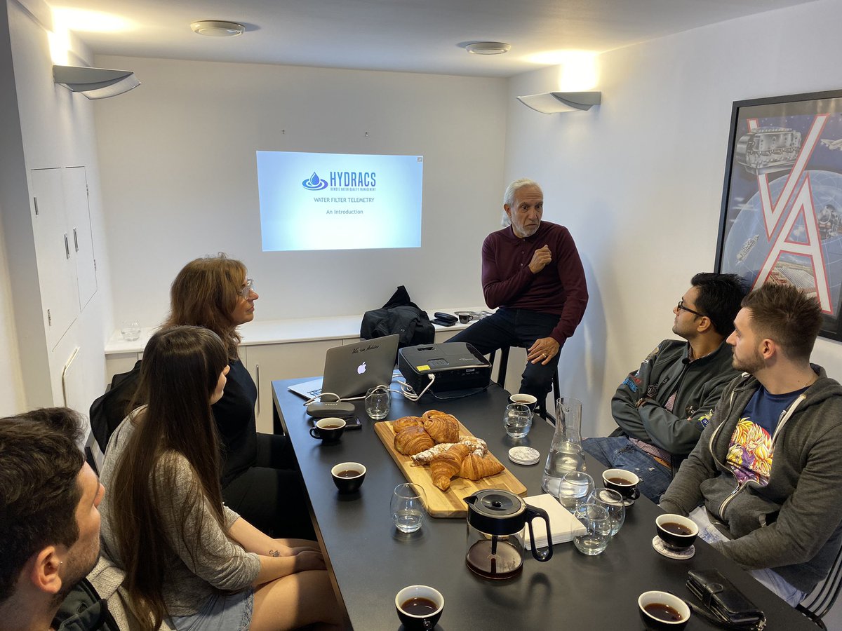 slovegrov's tweet photo. Many thanks to our Barista Academy sponsor Hydracs who hosted our Master Barista team today. 
The team were fully immersed into water telemetry and also got to visit some Italian inspired coffee bars, many thanks to Louie and Lisa for your continued support. https://t.co/3KYSo55xKd