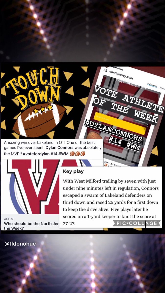Don’t forget to vote for Dylan Connors for Athlete of the week!! ⁦<a href="/WestMilfordTPS/">West Milford Schools</a>⁩