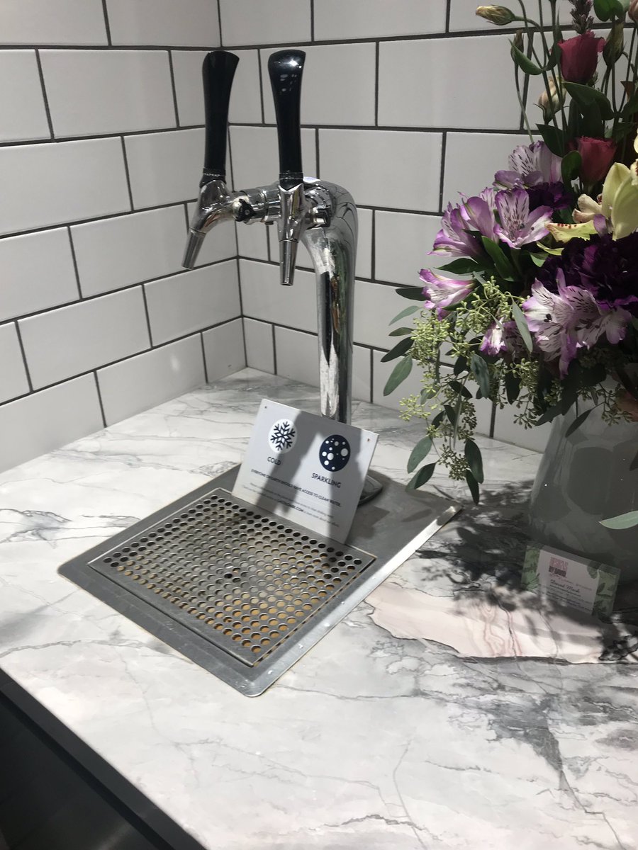 Signs you are likely overpaying for your coffee/tea: when the water dispenser has a sparkling option