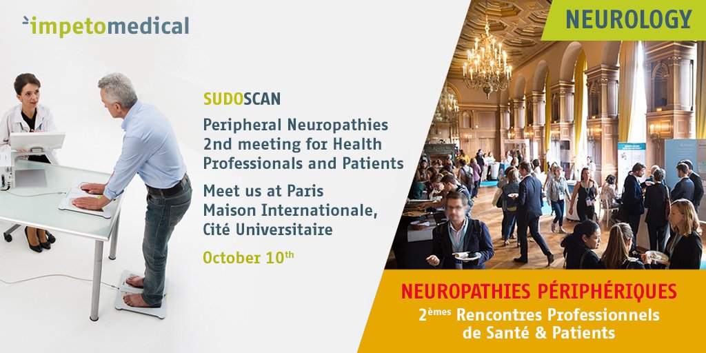 Impeto_Medical's tweet photo. #Neuropathies périphériques #Neurologie #SUDOSCAN @Cité universitaire @Maison internationale @Paris @France
Impeto Medical sera présent aux 2èmes rencontres Professionnels de Santé et Patients en Neuropathies Périphériques le 10 octobre.
Plus d’évènement : https://t.co/zjtQKPmVjI https://t.co/Brbn5D7QPD