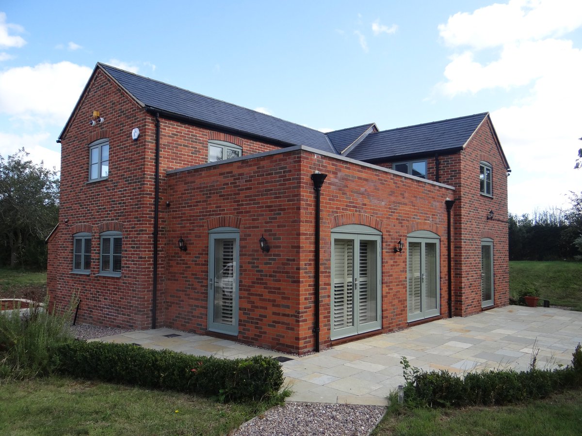 High Performance ~FlushWindows & #FrenchDoors supplied to this Farm House in Thornton. #timberwindows #woodworking #bespokejoinery