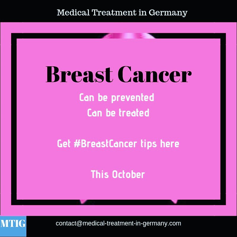 M_T_I_Germany's tweet photo. October is here again and it is world #breastcancerawareness.month We are bringing you tips and good news about #breastcancer: how to prevent it, treatment, how to detect it, etc.
Follow this handle, like, RT and comment. Happy October!
#BreastCancerMonth
#MTIG https://t.co/4g0j5TGolw
