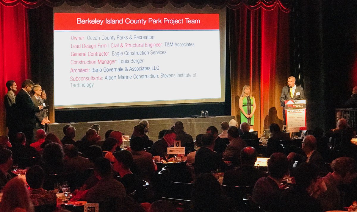 wspusa's tweet photo. So honored to accept @ENR__NY 2019 Regional Best Project award for our #ConstructionManagement of recently resurrected NJ Berkeley Island County Park. Congrats team! @ENRnews #WSPUSA #NewYork #WeAreWSP #FutureReady #resilient #resiliency#awards #ENR #ENRBP https://t.co/ci1CZp2Mqo https://t.co/luzDgFDb4W