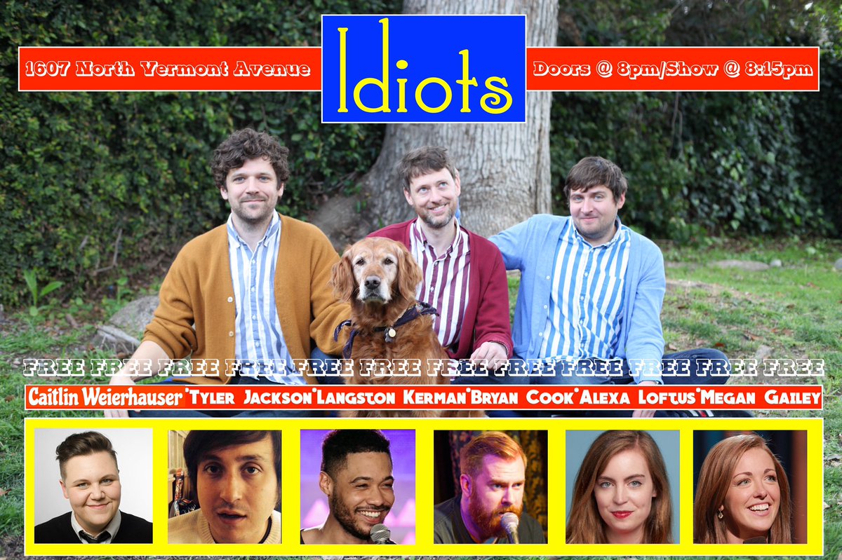 Idiots is tonight! Wow! We are blessed! 8pm at The Clubhouse! With you hosts <a href="/TheGilled/">DANNY RAY GILL</a> @Colin_McCormick &amp; <a href="/David_Venhuizen/">David Venhuizen</a>! Bring your dog! eventbrite.com/e/idiots-w-gai…