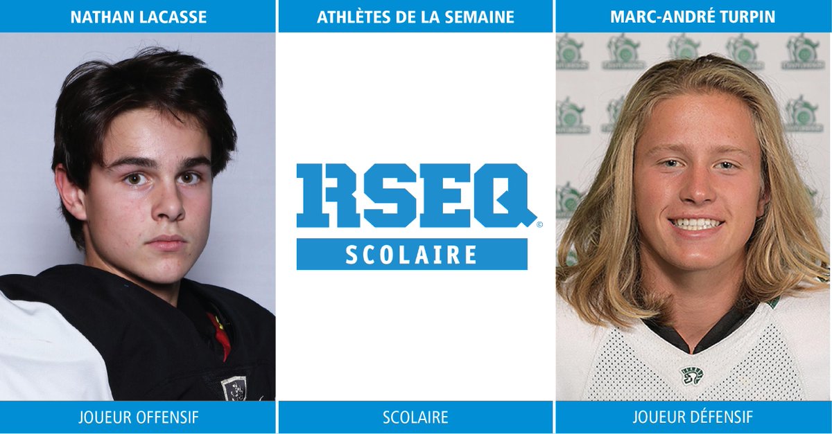 [FOOTBALL JUVÉNILE D1b 🏈]

Les étoiles de la semaine au football juvénile D1b sont :
⭐️ Nathan Lacasse, joueur offensif, <a href="/CollegeDeLevis/">Collège de Lévis</a> 
⭐️ Marc-André Turpin, joueur défensif, Polyvalente Deux-Montagnes

---> bit.ly/2mVLi2w
