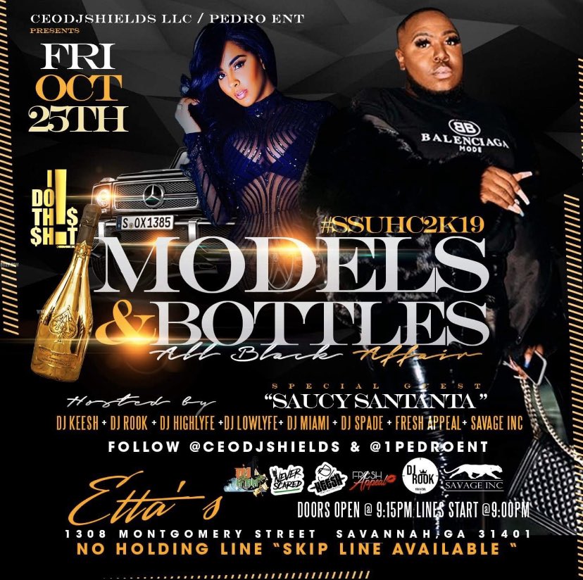 CallHimMiami's tweet photo. #SSU Homecoming Weekend Official Off Campus Party Line Up 🗣

Friday- Models &amp; Bottles 
Hosted By @SaucySantana_ 🔥
@ 1308 West Montgomery Street 

Saturday - SSU #LITology | Official #SSU Vs #ASU After Party 
FIRST 100 LADIES FREE

For tickets &amp; info 👉🏾 https://t.co/0A6fMsX8xS https://t.co/elQKeTVLxM