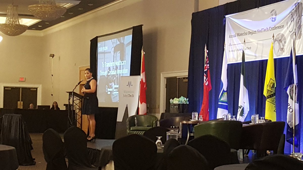 AbleInnovation's tweet photo. Thrilled to be here at the 4th #WaterlooMedTech Conference. Exciting to hear of the initiatives made to establish agile &amp; productive health innovation ecosystems in Waterloo and beyond. Great talks from @BiomedicalZone @MEDTEQ_CA @MIT  and @HopkinsMedicine this morning! https://t.co/FBgCwz2Kew