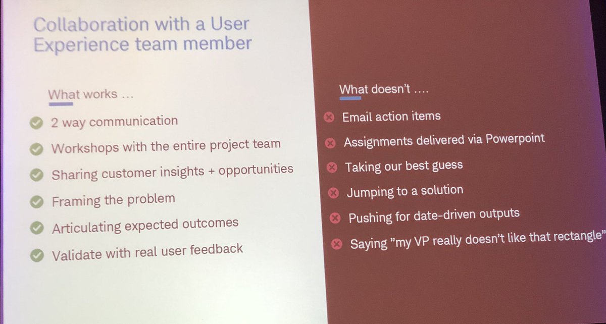 Brice Stokes of Charles Schwann shares solid tips for making the most of your work with your #UX team.

Great for enterprise #CX professionals, product managers and business unit leaders. 

At #B2BNext in Chicago.