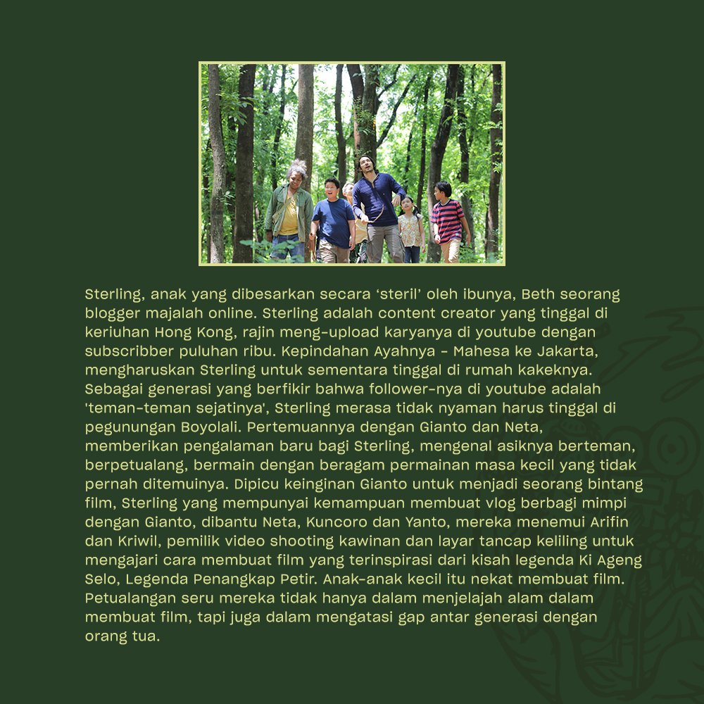 sewonscreening's tweet photo. [CLOSING CEREMONY SEWON SCREENING #5]
.
Di penutupan acara Sewon Screening #5 nanti akan diakhiri oleh film Petualangan Menangkap Petir karya dari sutradara Kuntz Agus.

#FestivalFilm #FilmExhibition #SewonScreening5 #SewonScreening2019 #ECONEMA https://t.co/4s3qa5XJI4