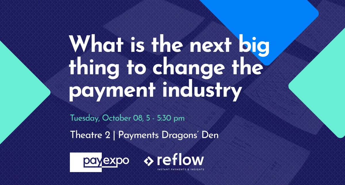 reflowzone's tweet image. Payments Dragons’ Den - What is the next big thing set to change the payments industry?

@PayExpo #londonstartup #angelinvestor #openbanking

payexpo.com/conference-age…