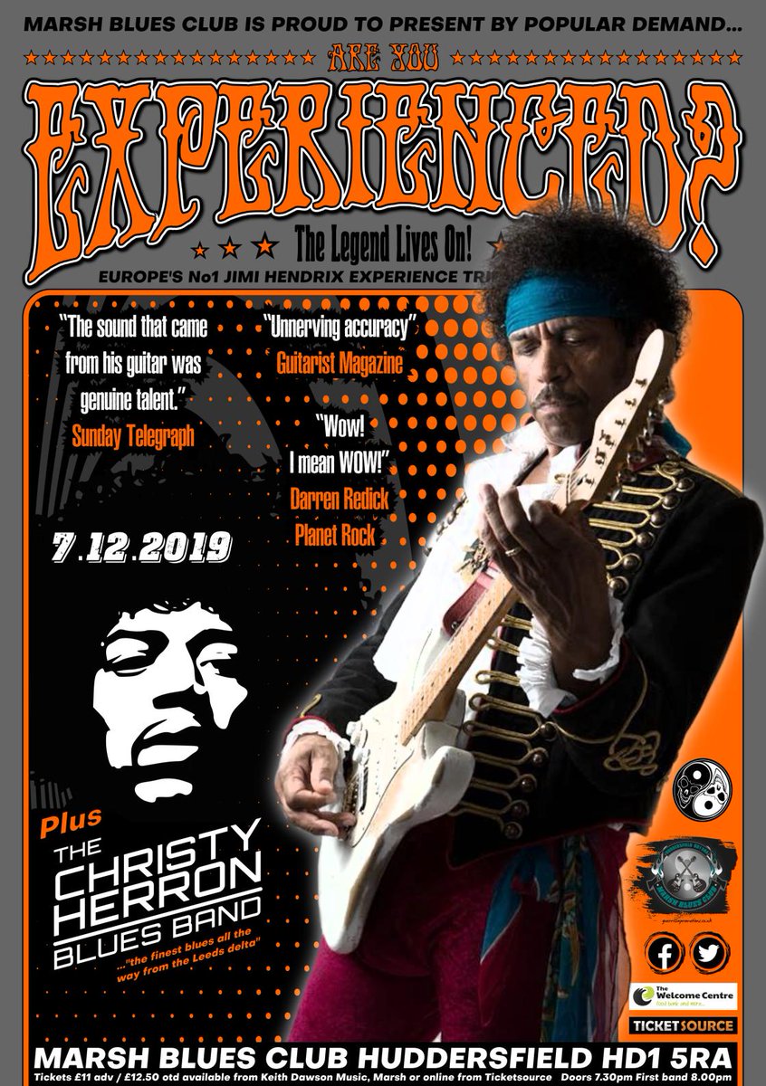 Tickets now on sale <a href="/K_Dawson_Music/">Keith Dawson Music</a>  <a href="/Huddersfield4U/">Huddersfield</a> @HuddersExplorer <a href="/huddle_listings/">#Huddle</a> <a href="/LocalSoundFocus/">Local Sound Focus</a> <a href="/JCAreYouExp/">John Campbell</a> @dazzybish <a href="/christyherron/">Bob</a> <a href="/Bradford_Gigs/">Bradford Gigs</a> <a href="/HalifaxEventsWY/">Halifax Events WY</a> <a href="/TheBeaconHx/">The Beacon Halifax</a> <a href="/YorkshireGigGui/">Yorkshire Gig Guide</a> <a href="/YorkshireMC/">Yorkshire Music Collective</a>  Supporting <a href="/Welcome_Hudds/">The Welcome Centre</a>