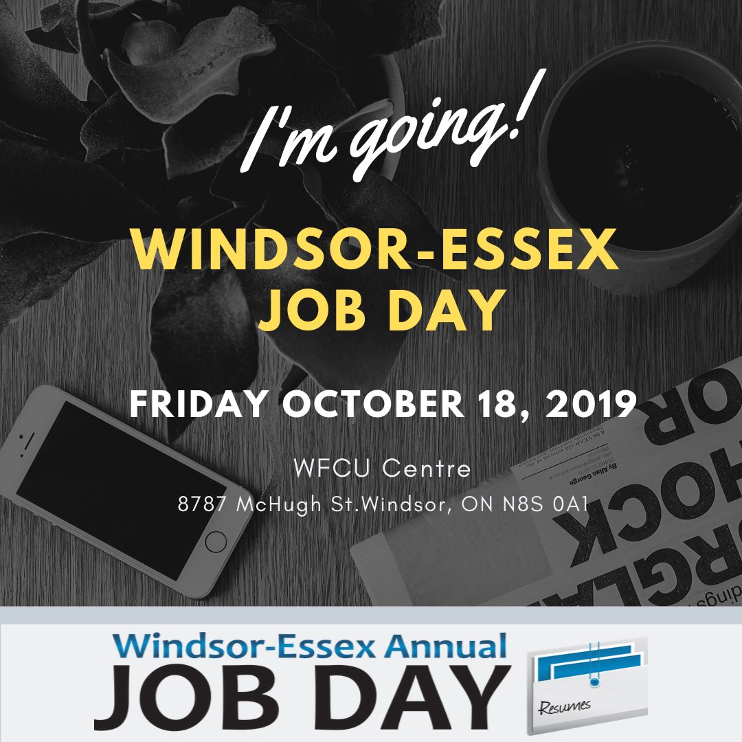 Reserve your booth, only a few booths left for WindsorEssex’s largest job fair! <a href="/SouthEssexCC/">South Essex Community Council (SECC)</a> <a href="/WorkforceWE/">Workforce WindsorEssex</a> <a href="/3D_careerstream/">Career Stream</a> @939theriver @Andi_1970_CA <a href="/UHC_/">UHC - Hub of Opportunities</a> @AM800News #WE_JOBDAY #YQG #Windsor #jobseekers