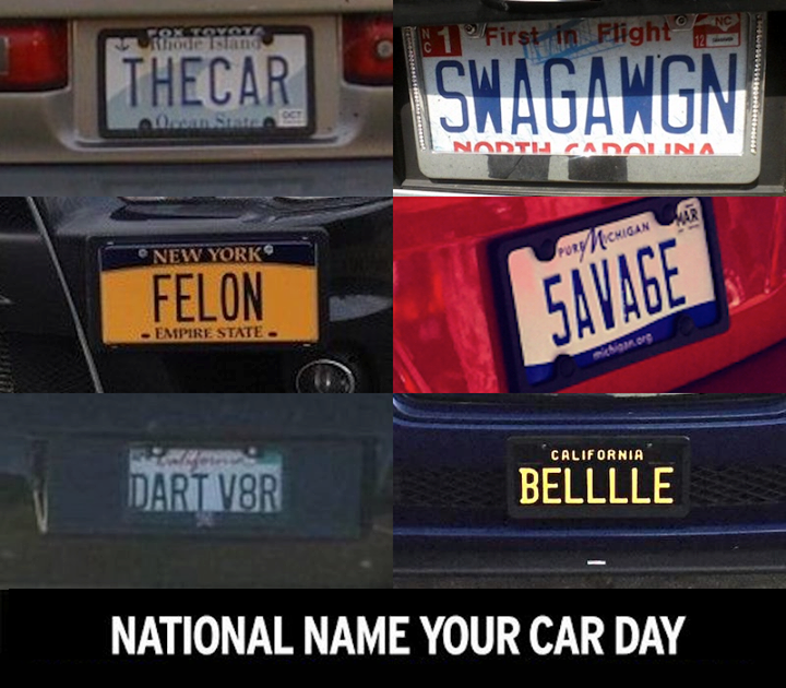 It's National Name Your Car Day - does your ride have a name? Share a pic in the comments! #NameYourCarDay