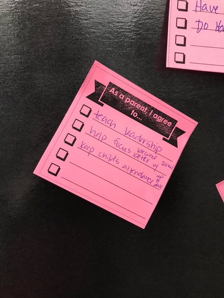 ChelleLeigh75's tweet photo. I enjoyed 2nd #cookieconnection today. They shared their voice on what they can do as parents & what their child can do to help our campus be successful. I loved seeing one parentโs response to teach their child leadership. #BeAHooverHero #CFISDspirit @CyFairISD @HooverCFISD https://t.co/OPmw4u9EZm