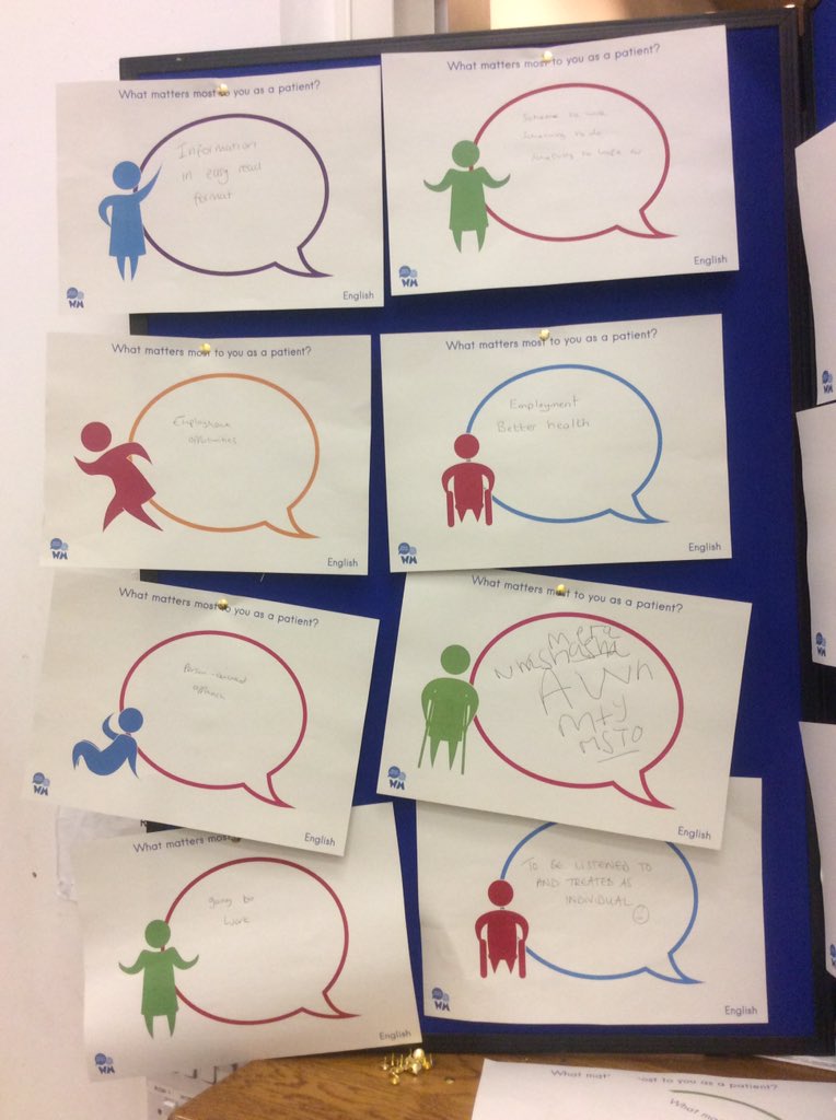 McrCALDS's tweet photo. Just some of the great messages we received yesterday at our #BigHealthCheck event from people with #LearningDisability and their parents/carers about What Matters to them most when receiving services @mcrlco @MFTnhs https://t.co/dZCvzQuWfR