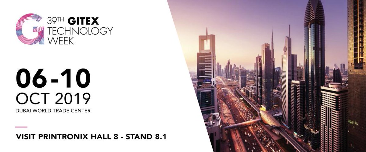 From October 6th to 10th, the Printronix EMEA team will be in Dubai for GITEX Technology Week. Stop by our Booth at Hall 8, stand 8.1 and discover our Line Matrix and Serial Dot-Matrix printer solutions! #Gitex2019 #Printronix #LineMatrix #SerialDotMatrix