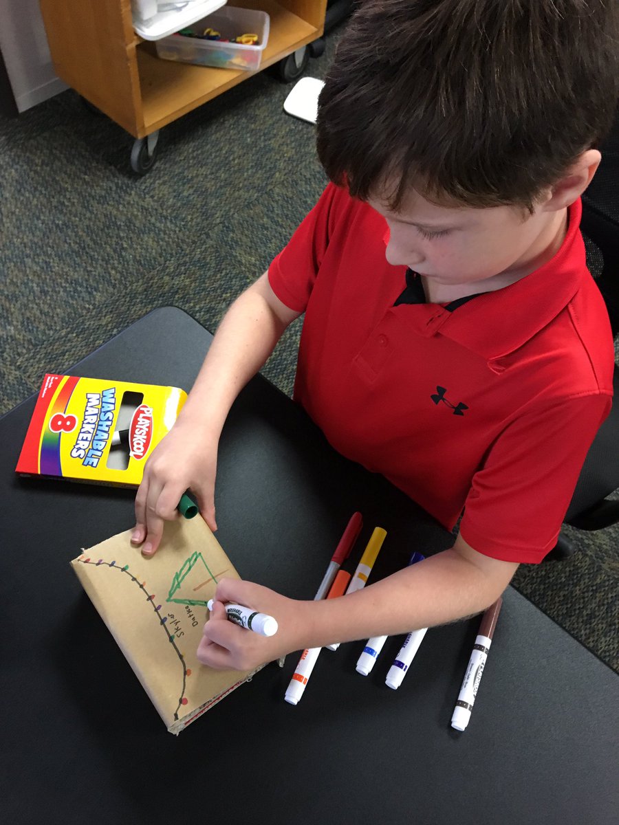 MediaGME's tweet photo. Day Three of cardboard collaboration with @AmandaCone13 and third graders! @JJWesting https://t.co/ssNYZW8WJj