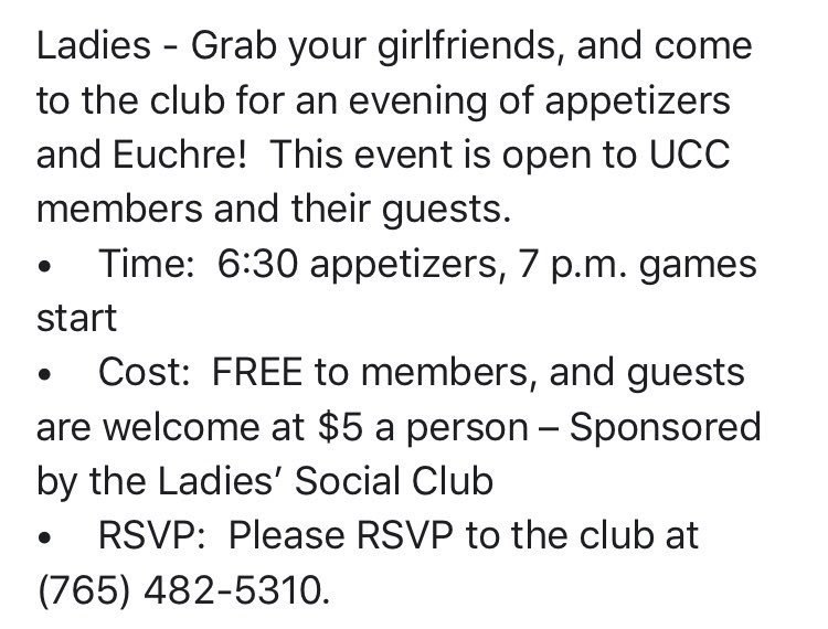 Ulen Ladies' Social Club (@ulenladies) on Twitter photo #Eucher #BetterinBoone <a href="/UlenCC/">Ulen Country Club</a> please join us ! Ulen Country Club 100 Dr. Lebanon In 46052 #Eucher #BetterinBoone <a href="/UlenCC/">Ulen Country Club</a> please join us ! Ulen Country Club 100 Dr. Lebanon In 46052