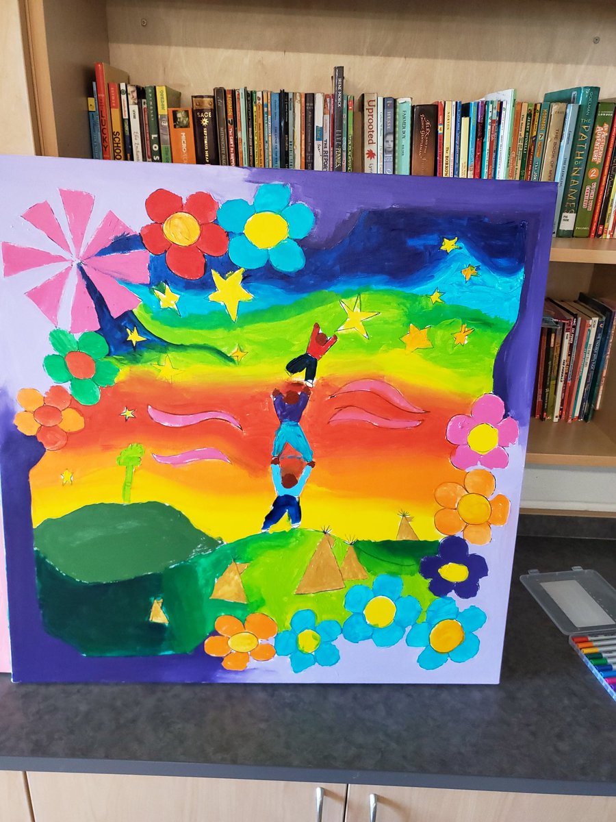 HagueElementary's tweet photo. HES had the honour and privilege of having guest artist Kevin Peeace work with grades 4-6 for the day! It was an awesome day of learning, conversation, and teamwork! Thanks Kevin! #pssdprideandjoy #sidebyside https://t.co/tIfZnqHtu2