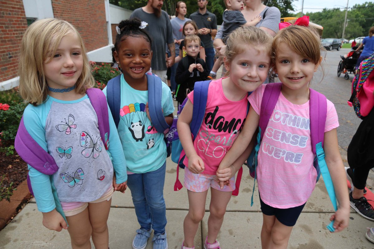ISDSchools's tweet photo. @Mill_Creek_ISD students, parents and teachers joined together for National Walk to School Day this morning! @ChrismanBears @ipdinfo and @CityOfIndepMO firefighters helped welcome students to school. What a special day! #isdstrong https://t.co/yizmNcr36W