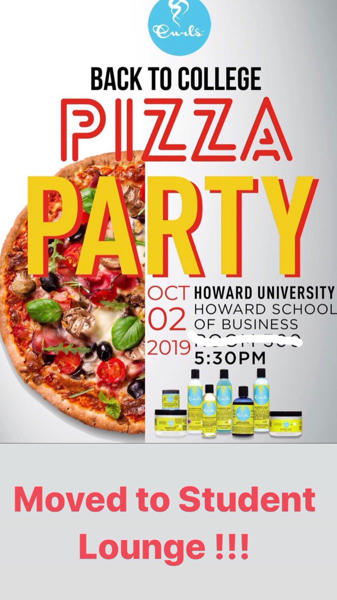 AMAHoward's tweet image. Got curls? 💁🏾‍♀️💁🏿‍♀️💁🏽‍♀️
Join curls and AMA for a night full of fun!🎉💙 There will be a candid discussion of black hair in workplace! 💆🏾‍♀️💼Come out and enjoy free food and free products! 🍕 Moved to the student lounge!