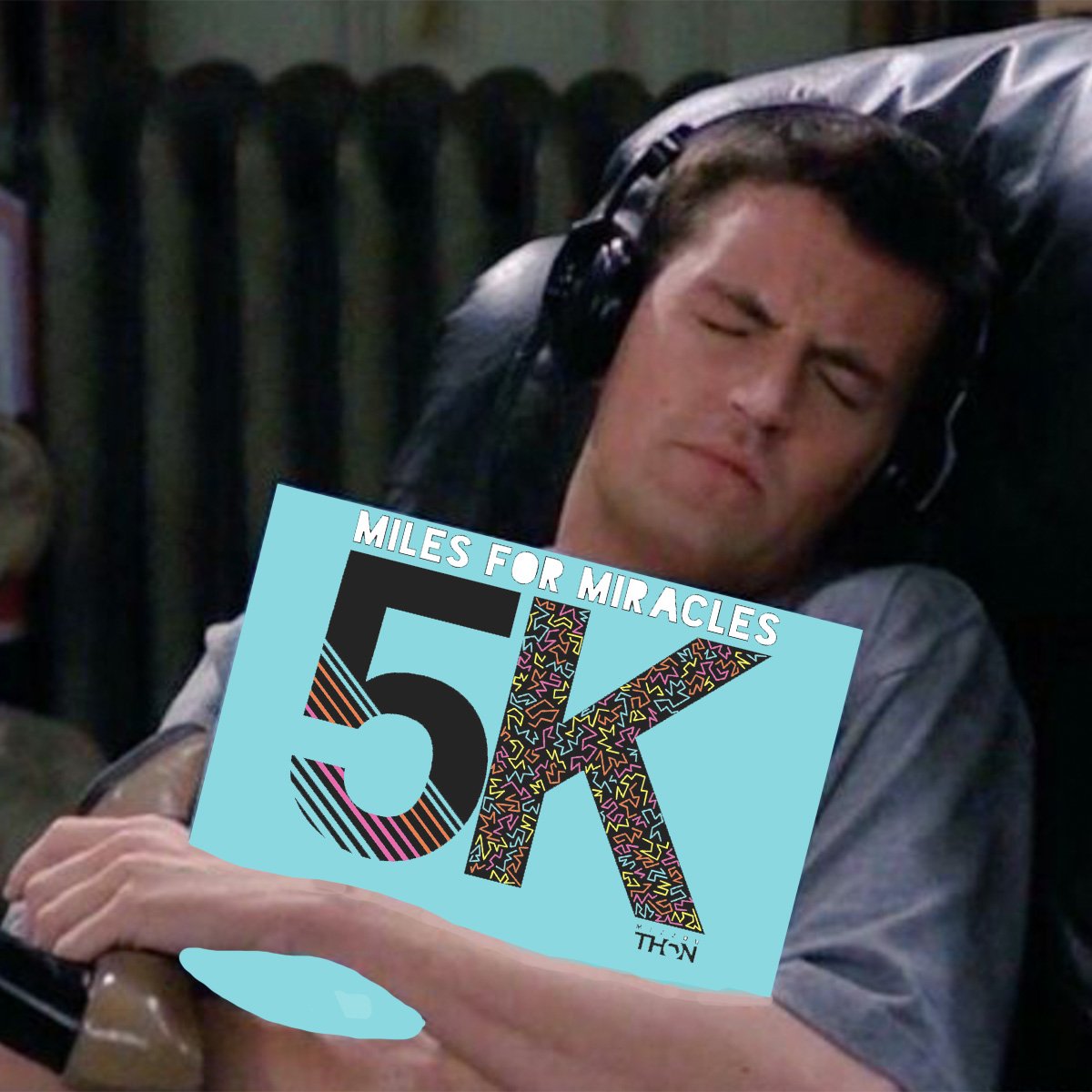 We're all dreaming about FT5K...😴sign up now! eventbrite.com/o/mizzouthon-1…
.
.
.
[Image description: a man is sleeping in a recliner with headphones on holding a colorful logo for MizzouThon's upcoming 5k]