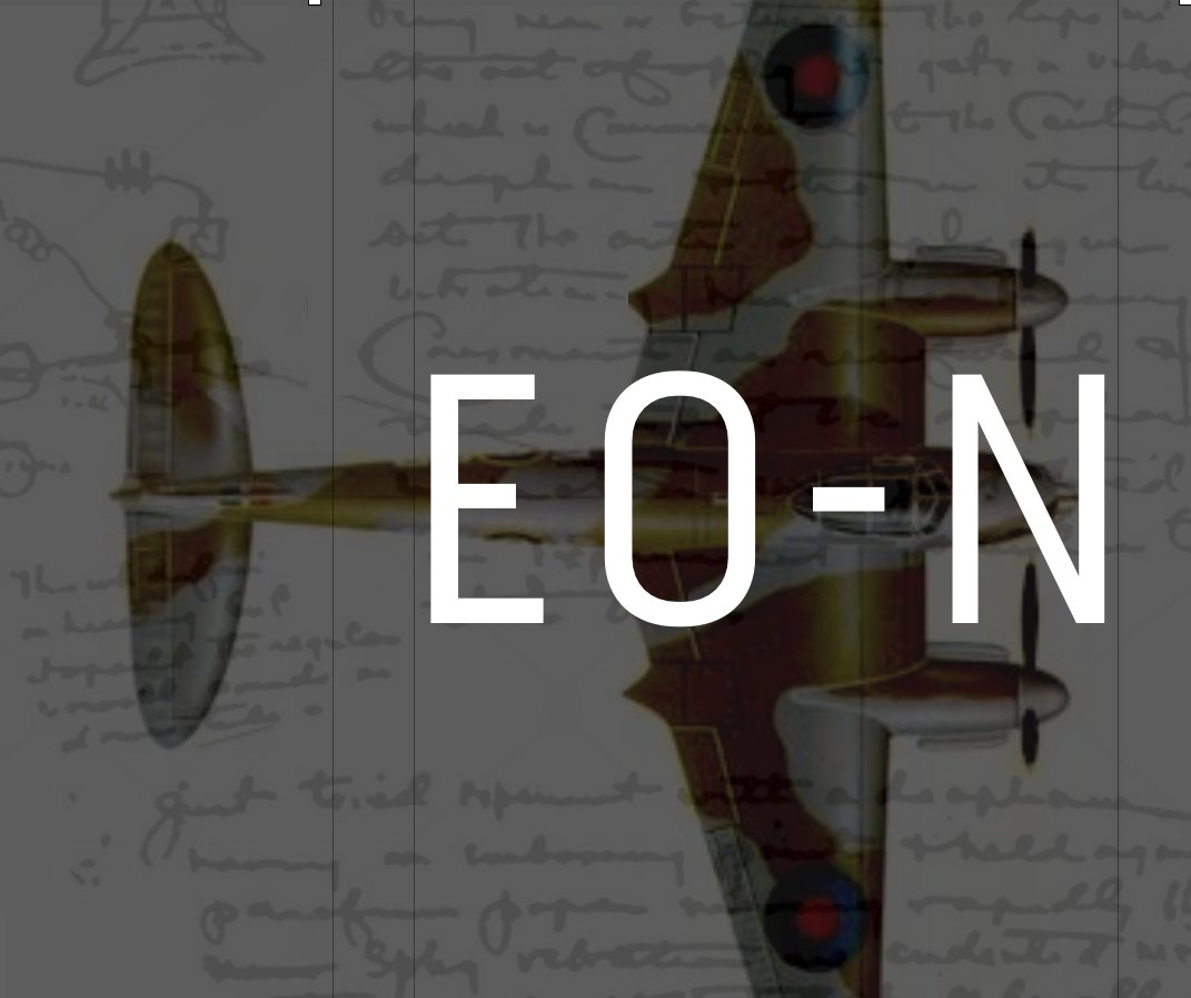 Introducing EO-N. A novel by Dave Mason.

When a chance discovery connects a thirty-something biotech CEO with an <a href="/RCAF_ARC/">Royal Canadian Air Force</a> fighter pilot who went missing in action in 1945, the past creates the future.

Follow this account for sneak previews/publishing updates. #rcaf #biotech