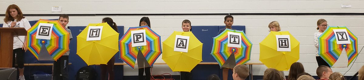 OLOLFlames's tweet image. Our Umbrella Project assembly highlights the importance of EMPATHY.  Seeing through the eyes of another is the foundation for peaceful communities. #MYSP #WeBelong