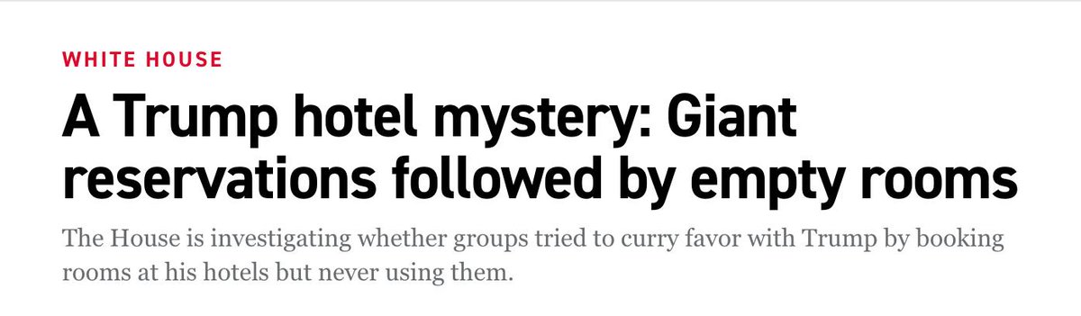 "A Trump hotel mystery: Giant reservations followed by empty rooms"