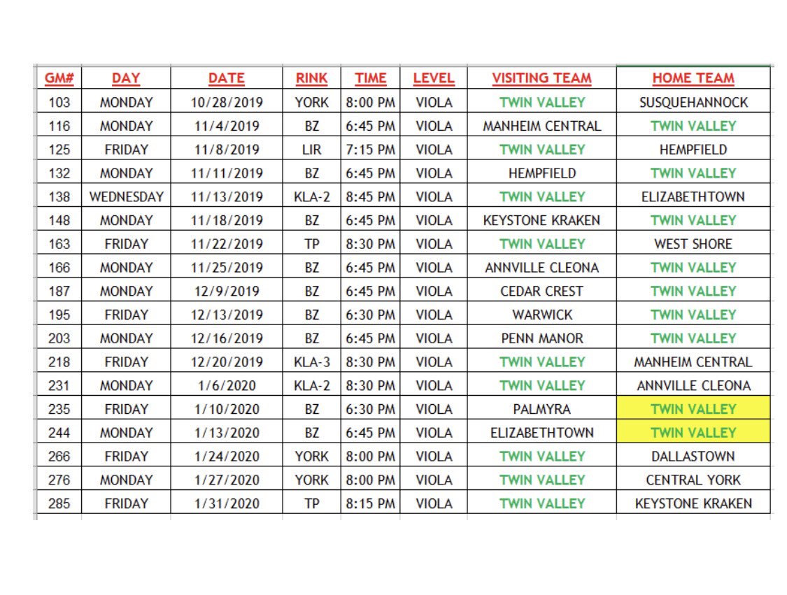 tv_puck's tweet photo. Puck Schedule for the szn #chipchasin ⏳ https://t.co/w29aitQqgU