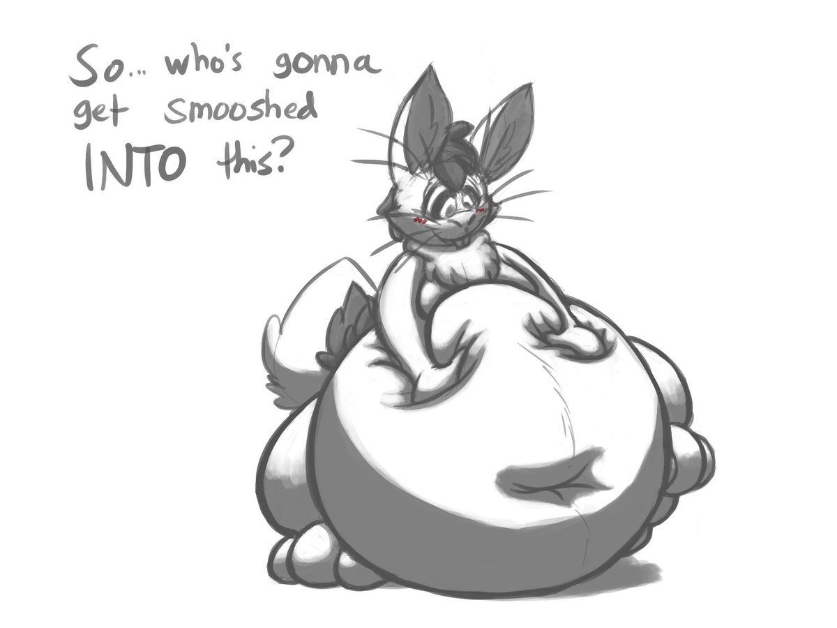 WontoonWuff's tweet photo. So, what will it be? Smooshed under, or smooshed in? 

One is Wontoon as a Pooka, the other is Wontoon as a big bun. https://t.co/ZtT67noKFP