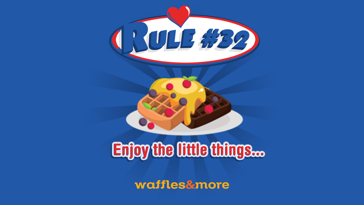 WandM_Mexico's tweet photo. Always follow the rules!
Rule #1: Cardio   
Rule #2: The Double Tap…  
Rule #32: Enjoy the little things
#Zombieland2 #WaffleLover #WafflesAndMore https://t.co/rQh2bkoD6f