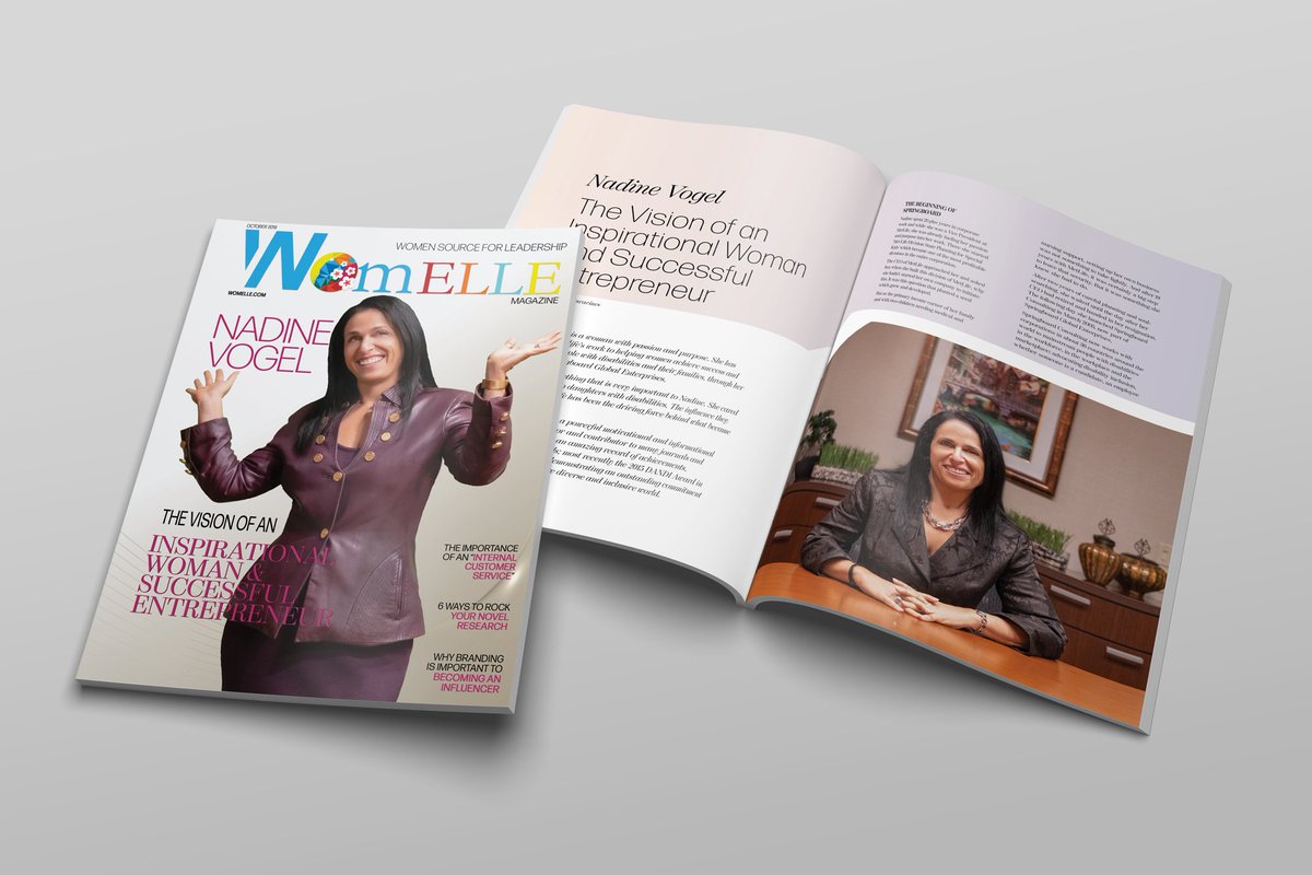 womelle's tweet photo. Donβt miss our inspiring Issue 24 featuring @NadineVogel founder of Springboard Consulting LLC, empowering and educating People with disabilities around the world. Click the link below to get a copy TODAY!
https://t.co/zg9o2XCuIq
#womenmakingchanges #womellemagazine https://t.co/dn28An7dMS