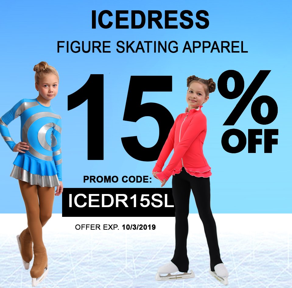 15% Off IceDress Figure Skating Apparel
Promo Code ICEDR15SL (Offer exp.10/3/2019)
figureskatingstore.com/icedress-therm…

#icedress #thermalapparel #figureskatingapparel #iceskatingapparel #figureskatingoutfits #figureskatingdress #figureskating #figureskatingstore #icedance #iceskates