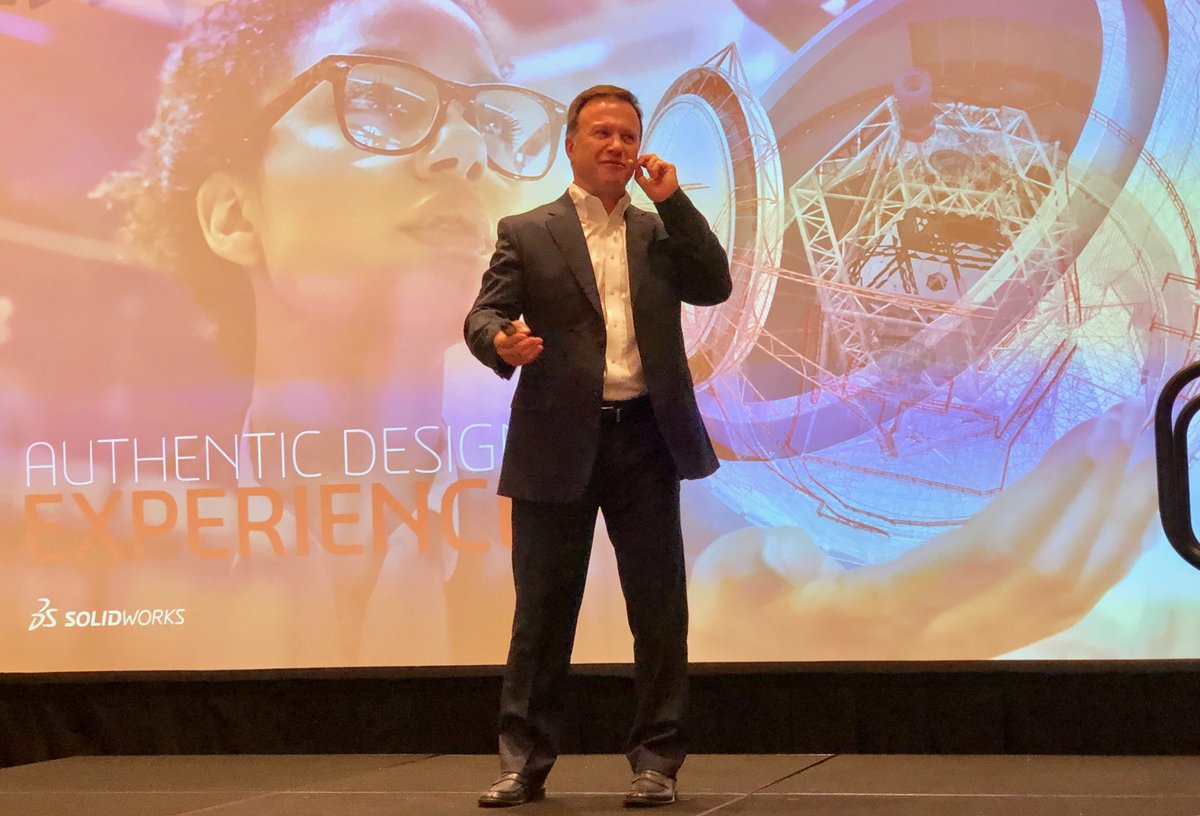 Dkasinskas's tweet photo. Gian Paolo presents to largest #SOLIDWORKS #Engineer3D Conference in #MKE #EAA “Future of Design &amp; Automation “ #DriveWorks https://t.co/dY8JNQs3iN